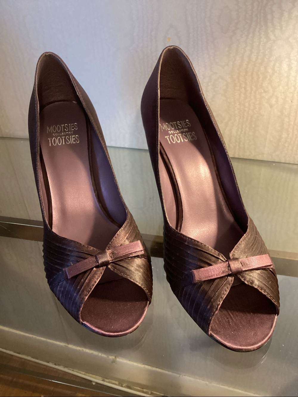 Mootsies Tootsies Purple Peep-Toe Heels